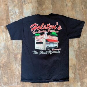 Sopranos Hanes Black Graphic Tee - Ice Cream Parlour Unisex Medium